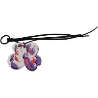 Costume National Heren wit leder vlinder logo sleutelhanger C'N'C sleutelhanger