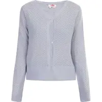 Mymo Gebreid vest lavendel / parelwit