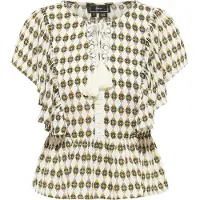 Faina Blouse cognac / spar / zwart / wit
