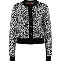 Mymo Gebreid vest 'Blonda' sering / zwart / wit
