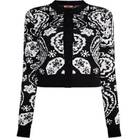 Mymo Gebreid vest 'Ucy' zwart / wit