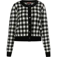 MyMo ROCKS Gebreid vest 'Ucy' zwart / wit