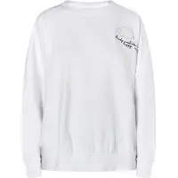 Mymo Sweatshirt 'Keepsudry' geel / aubergine / wit