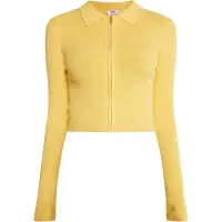 Mymo Gebreid vest 'Keepsudry' geel