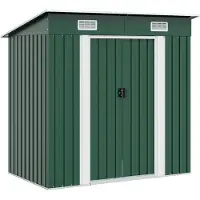 vidaXL Tuinschuur metaal groen