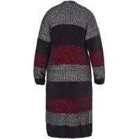 Mymo Gebreid vest grijs gemêleerd / rood gemêleerd / zwart