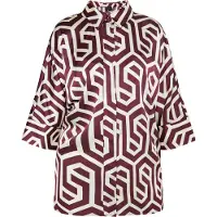 Dreimaster Klassik Blouse bourgogne / wolwit