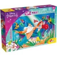 Lisciani - Puzzel - Disney De Kleine zeemeermin - Maxi vloerpuzzel 108 stuks