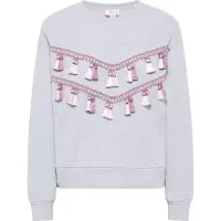IZIA Sweatshirt grijs gemêleerd / oudroze / wolwit