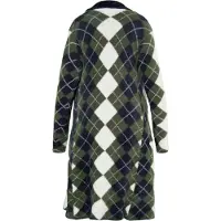 MyMo ROCKS Gebreid vest olijfgroen / zwart / wit