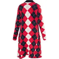 Mymo Gebreid vest bloedrood / zwart / wit