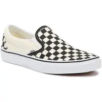 Vans Classic Slip-On Unisex Zwart Wit Checkboard Canvas Skate Trainers