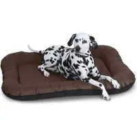 Knuffelwuff waterbestendig hondenbed voor binnen en buiten Lucky XL 90 x 75cm bruin