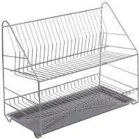 Super Merchant Tweelaagse Afdruiprek voor Borden - 50cm - Keuken Organizer