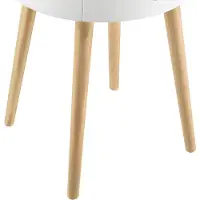 En.casa Nachtkastje bijzettafel Zanzibar 50x38x38 cm met 1 lade wit