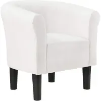 En.casa Fauteuil schelpen fauteuil - wit