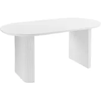 Beliani MOBERLY - Eettafel - Wit - 180 x 90 cm - MDF