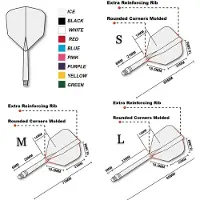 Cuesoul - Tero Flight System AK5 Rost Big Wing - Black - Dart Flights