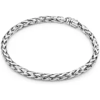 Glow 104.0258.19 Unisex Armband Open Spiga 4 mm 19 cm Zilver
