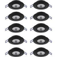 Eglo Zujar inbouwspot - LED - Ø 90 mm - 10 stuks - Zwart
