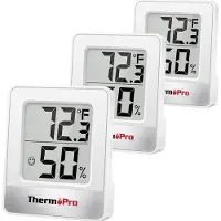 ThermoPro TP49W-3 TP49W-3 Thermo- en hygrometer Wit