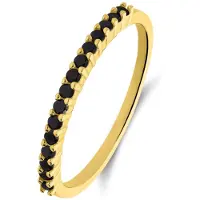 Lucardi Ring 'Chic' goud / zwart