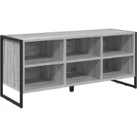 vidaXL Schoenenkast 100 x 35 x 44 cm Bewerkt hout Grijs Sonoma
