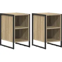 vidaXL Nachtkastje 2 st Sonoma 39.5 x 30 x 50 cm Bewerkt hout