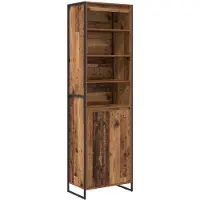 vidaXL Hoge Kasten Oud Hout 60 x 36 x 200 cm Bewerkt hout