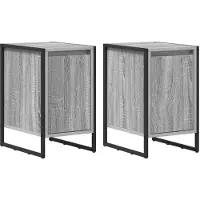 vidaXL Nachtkastje 2 st Grijs Sonoma 39,5 x 30 x 50 cm Bewerkt hout