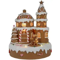 Hit Kerst snoephuis LED 23 cm m/muziek 3xAA