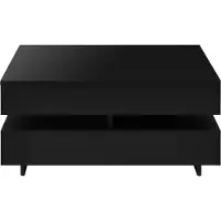 En.casa Salontafel Annaba vierkant 75x75x35,5 cm zwart