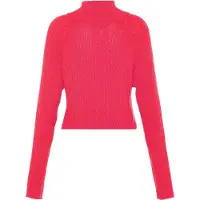 Mymo Gebreid vest donkerroze