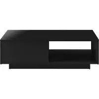 En.casa Salontafel Biskra met plank en lade 95x55x31 cm zwart