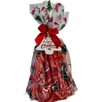 Hamlet 12 candy-canes in lux zakje met kaartje, strik en belletje kerstsnoep kerst-zuurstokken