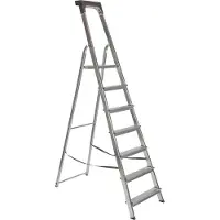 Molecule Escalo Aluminium trapladder 7 treden met antislip en gereedschapshouder