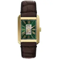 Fossil Analoog horloge 'Carraway' bruin / goud / groen