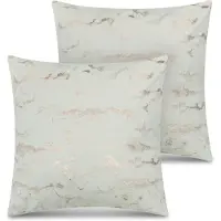 Aspero 2 kussenslopen met marmermotief, 60 x 60 cm, „Carrara“