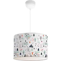 Lux.pro Kinder hanglamp Rugby wit met boommotief