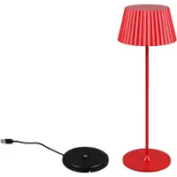 RL LIVE YOUR LIGHT REALITY SUAREZ - Tafellamp - Rood - Oplaadbaar - incl. 1x SMD 1,5 W - AAN/UIT touch - Sensor dimmer - USB-aansluiting - Accuvoeding - Inclusief oplaadstation - Buitenverlichting - IP44