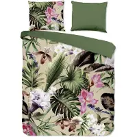 Good Morning Dekbedovertrek Katoen Renforcé Irze - green 200x200/220cm