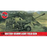 Airfix Modelbouwpakket Militaire voertuigen - 02332 Britse 105mm Light Field Gun - Veldartillerie Plastic - 1:76 - Modelbouw