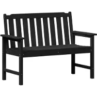 vidaXL Tuinbank Zwart 120 x 59 x 88 cm HDPE
