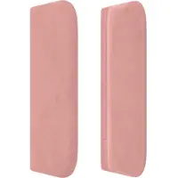 vidaXL Hoofdbord LED 183x16x78/88 cm fluweel roze