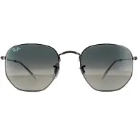 Ray-Ban zonnebril zeshoekige RB3548N 004/71 Gunmetal Dark Gray Gradiënt