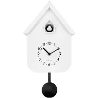 Nextime Twitter – Koekoeksklok – 21.5 × 41.5 × 8.5 cm – Plastic – Wit – Stil