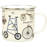 Gift Republic Emaille Mok Met Fietsen van