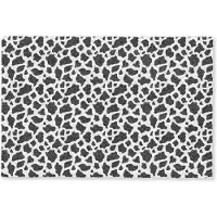 MuchoWow Deurmat 60x40 cm - Droogloopmat Koe - Vlekken - Patroon - Zwart - Mat voor binnen - Schoonloopmat - Deurmatten met print - Inloopmat