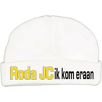 Zeeman Babymutsje met de tekst: Roda JC ik kom eraan !