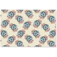 MuchoWow Deurmat 60x40 cm - Droogloopmat Retro - Disco - Bloemen - Discobal - Mat voor binnen - Schoonloopmat - Deurmatten met print - Inloopmat
